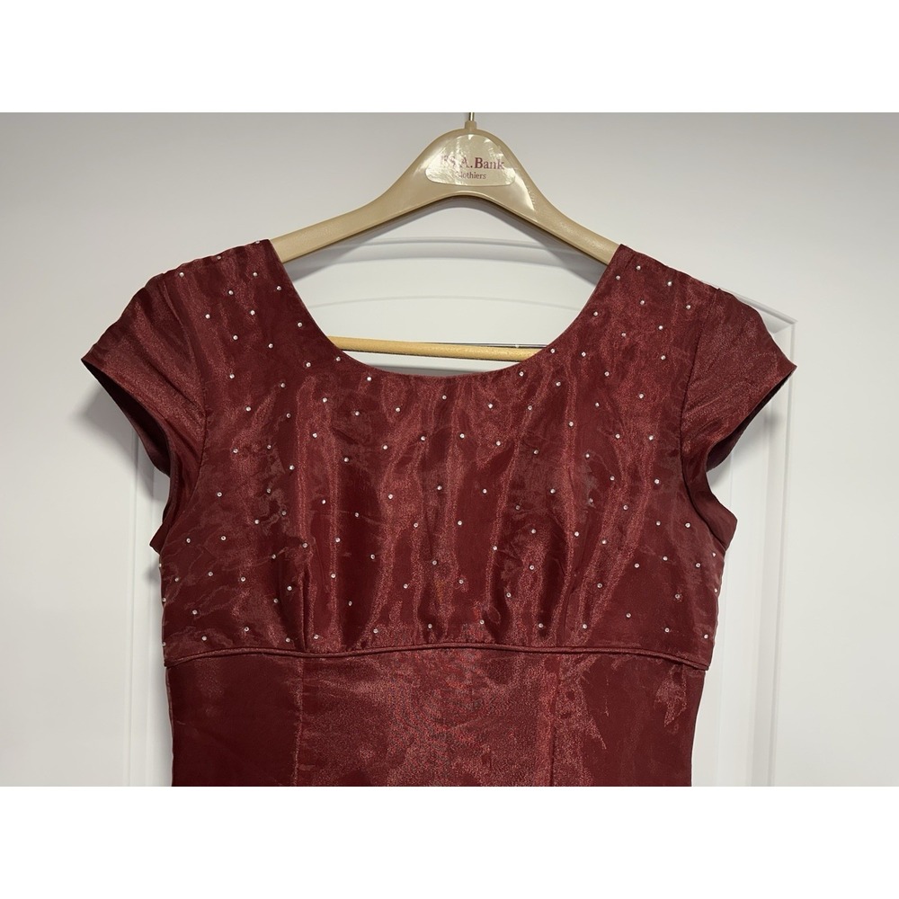 Vtg 90s Y2K Jody California A-Line Wine Burgandy Dress Whimsigoth fairy-prom 7/8 - Picture 2 of 6